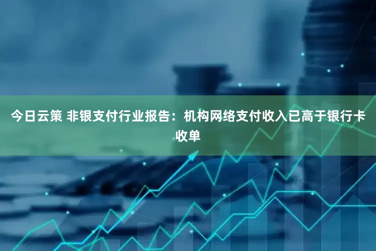 今日云策 非银支付行业报告：机构网络支付收入已高于银行卡收单